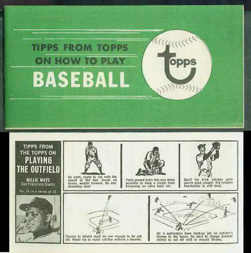 1968 Bazooka  'Tipps from Topps' BOOKLET  cards value