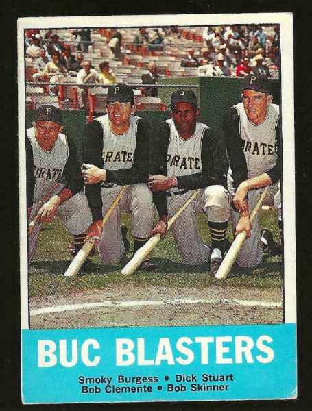 1963 Topps # 18 ROBERTO CLEMENTE 'Buc Blasters' [#] (Pirates)  cards value