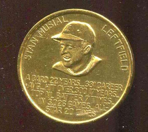 1966 Busch Stadium Immortals COIN - Stan Musial (Cardinals)  cards value