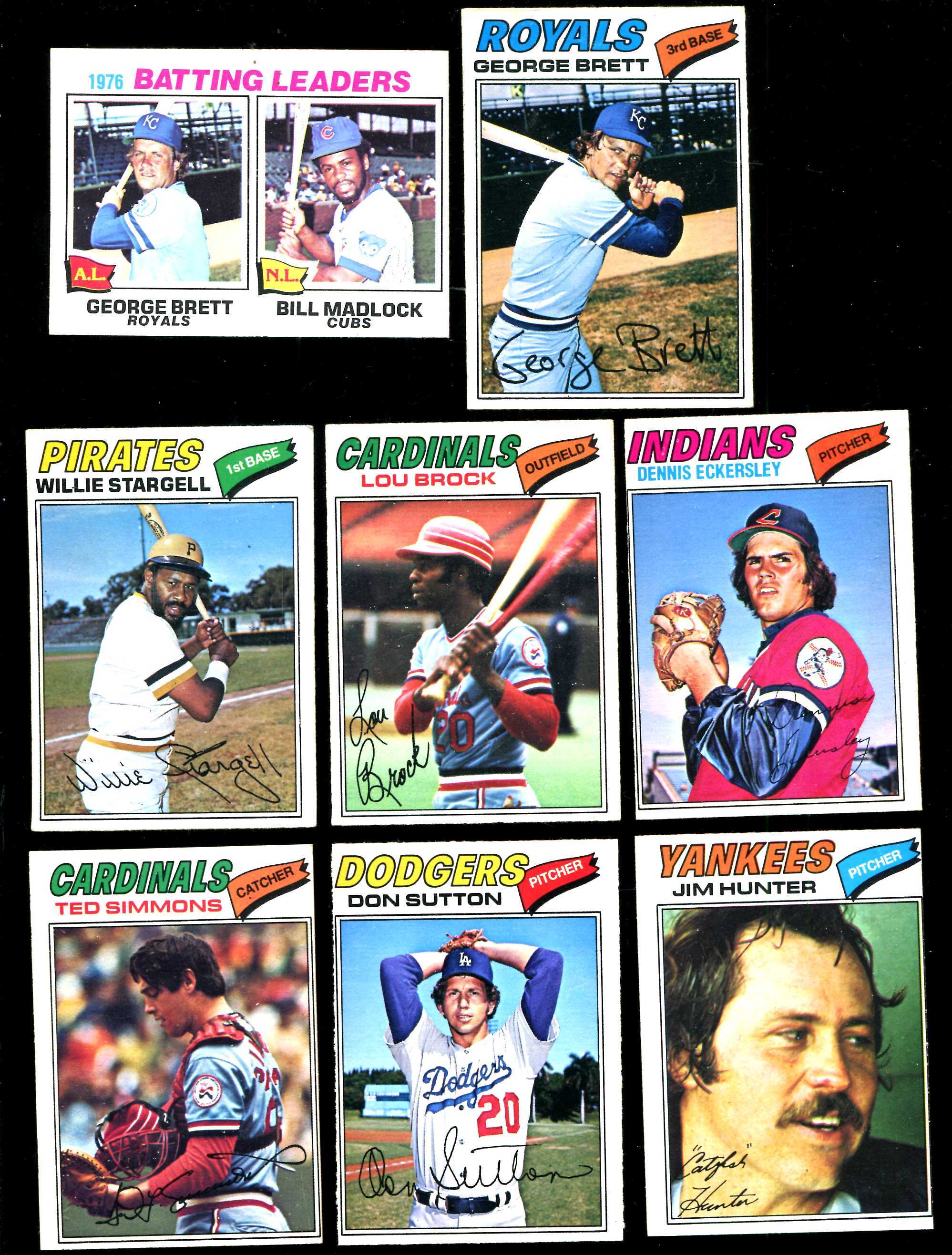 1977 O-Pee-Chee/OPC #  1 George Brett/Bill Madlock Leaders [#x2] (Cubs/Roya  cards value
