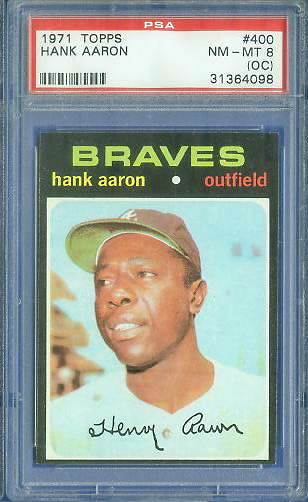 1971 Topps #400 Hank Aaron [#PSA] (Braves)  cards value