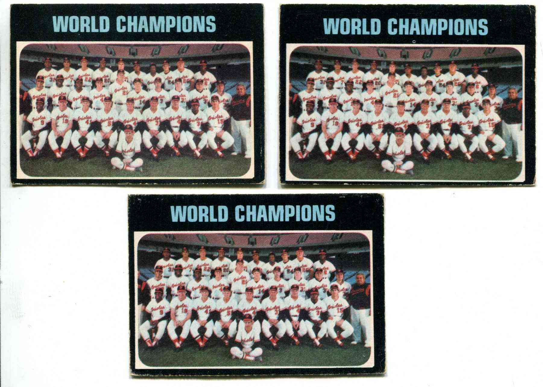 1971 O-Pee-Chee/OPC #  1 World Champions (Orioles TEAM card)  cards value