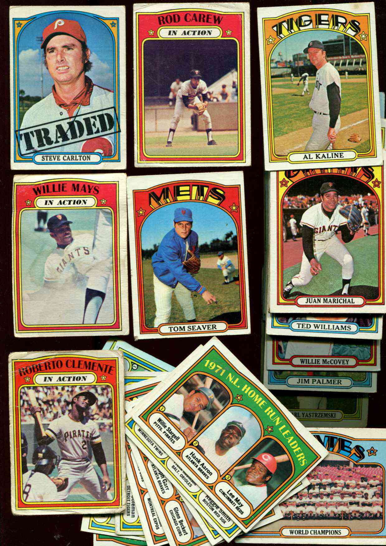 1972 Topps - Starter Set/Lot (380) diff with (16) Hall-of-Famers  cards value