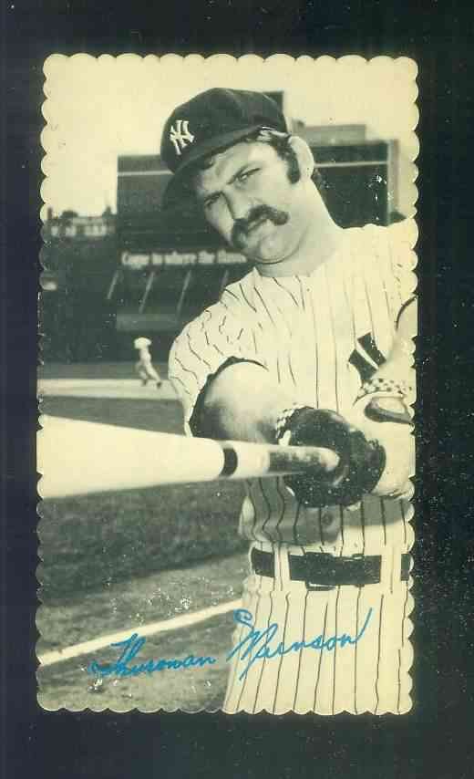 1974 Topps DECKLE EDGE # 7 Thurman Munson [WB] (Yankees)  cards value