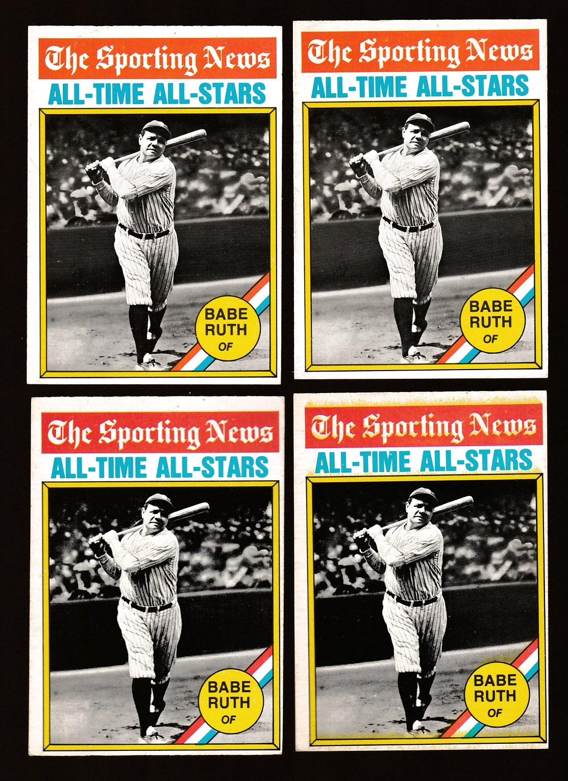1976 O-Pee-Chee/OPC #345 Babe Ruth (All-Time OF)  cards value