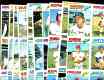1977 Topps  -  UNCUT PANEL Collection - Lot of (11) w/Rod Carew