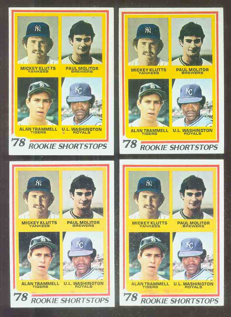 1978 Topps #707 Paul Molitor/Alan Trammell ROOKIES [#] (Brewers/Tigers)  cards value