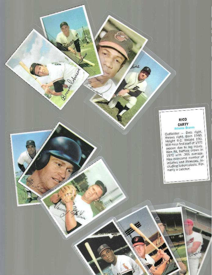1971 Dell MLB LAMINATED Stamps - Lot (12) diff. with (4) Hall-of-Famers  cards value