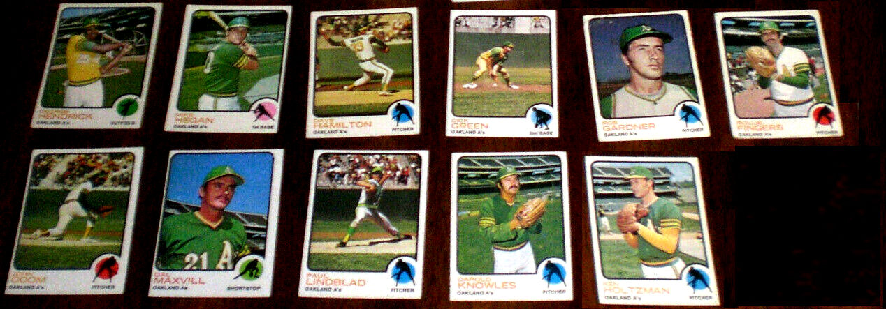 1973 Topps  - A's Near Complete TEAM SET/LOT of (23/28)  cards value