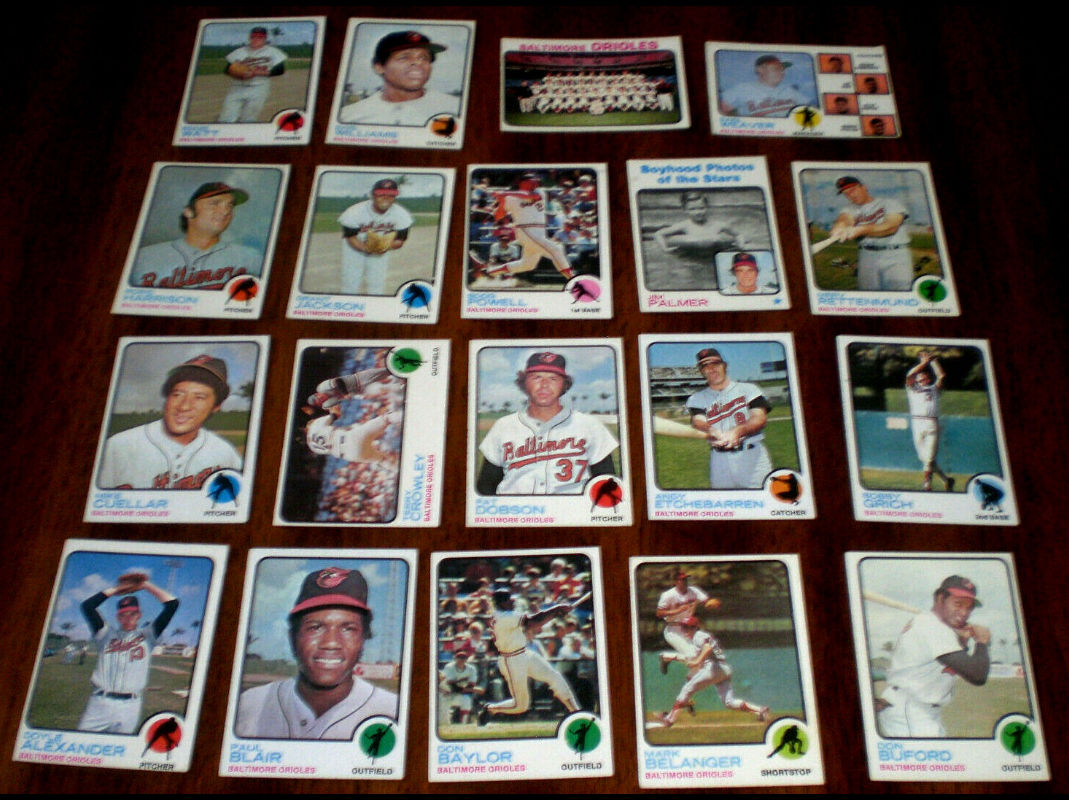1973 Topps  - Orioles Near Complete TEAM SET/LOT of (18/24)  cards value
