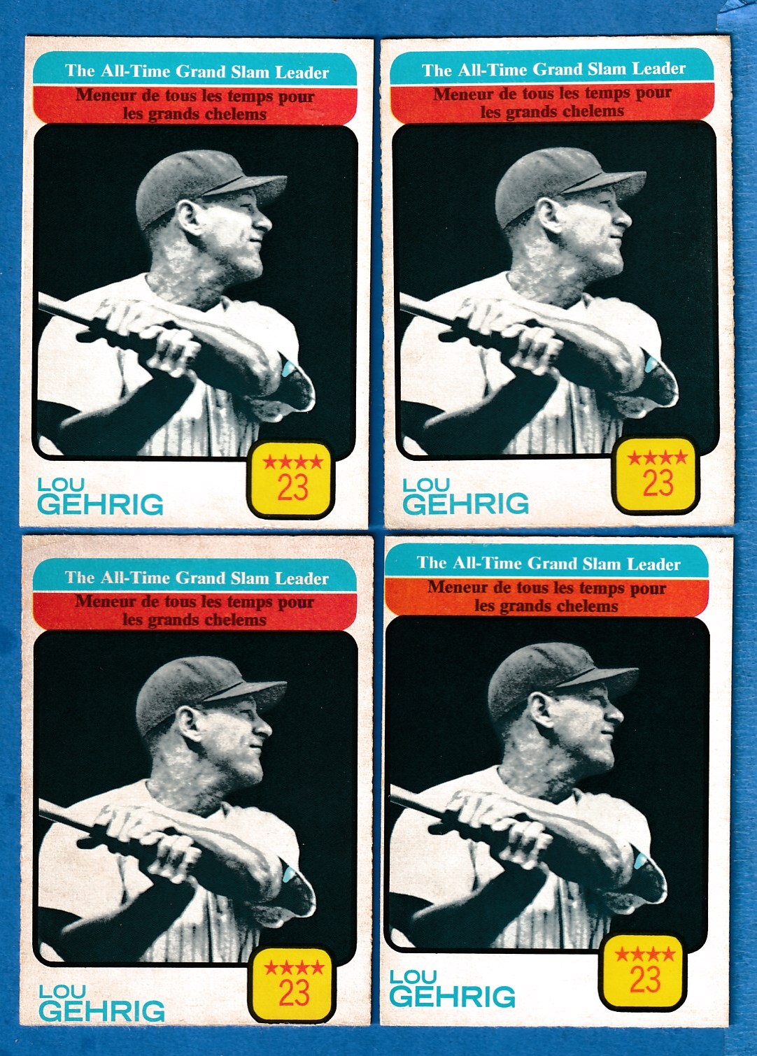 1973 O-Pee-Chee/OPC #472 Lou Gehrig All-Time Leaders (23 Grand Slams) (Yank  cards value