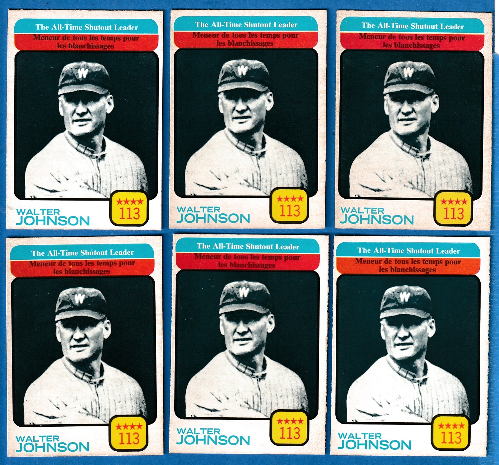 1973 O-Pee-Chee/OPC #476 Walter Johnson All-Time Leaders (113 Shutouts) (Se  cards value