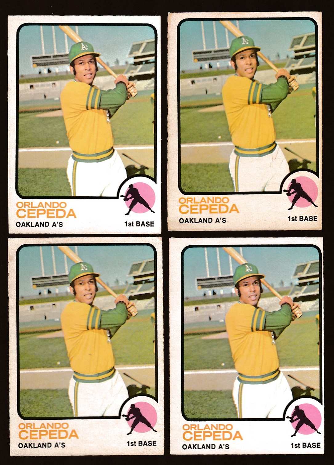 1973 O-Pee-Chee/OPC #545 Orlando Cepeda (A's)  cards value