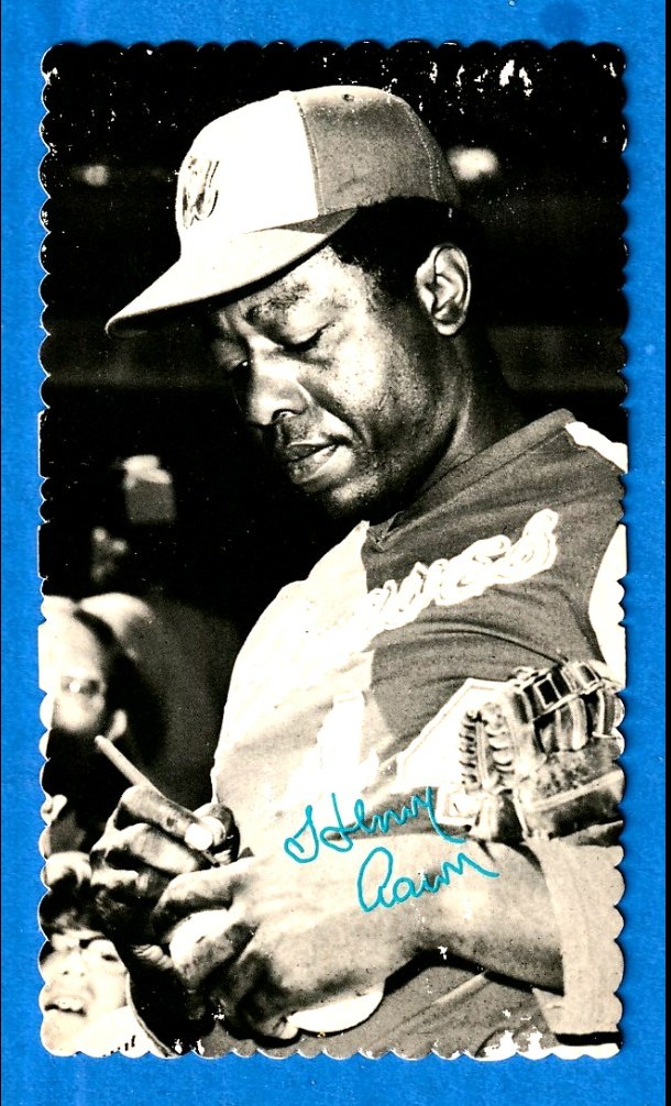 1974 Topps DECKLE EDGE #57 Hank Aaron [WB] (Braves)  cards value