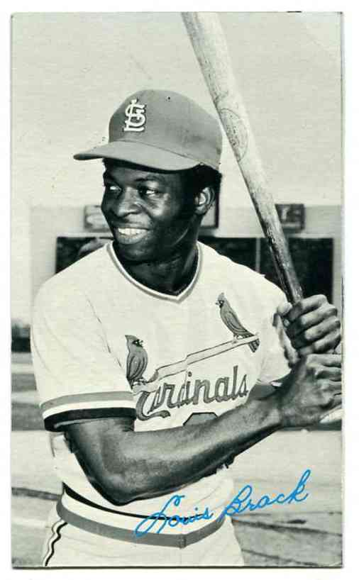 Lou Brock - 1974 Topps Deckle Edge UN-DECKLED NO # PROOF [GB] (Cardinals)  cards value