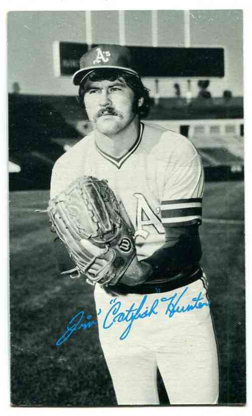 Jim Catfish Hunter - 1974 Topps Deckle Edge UN-DECKLED NO # PROOF [GB](A's  cards value