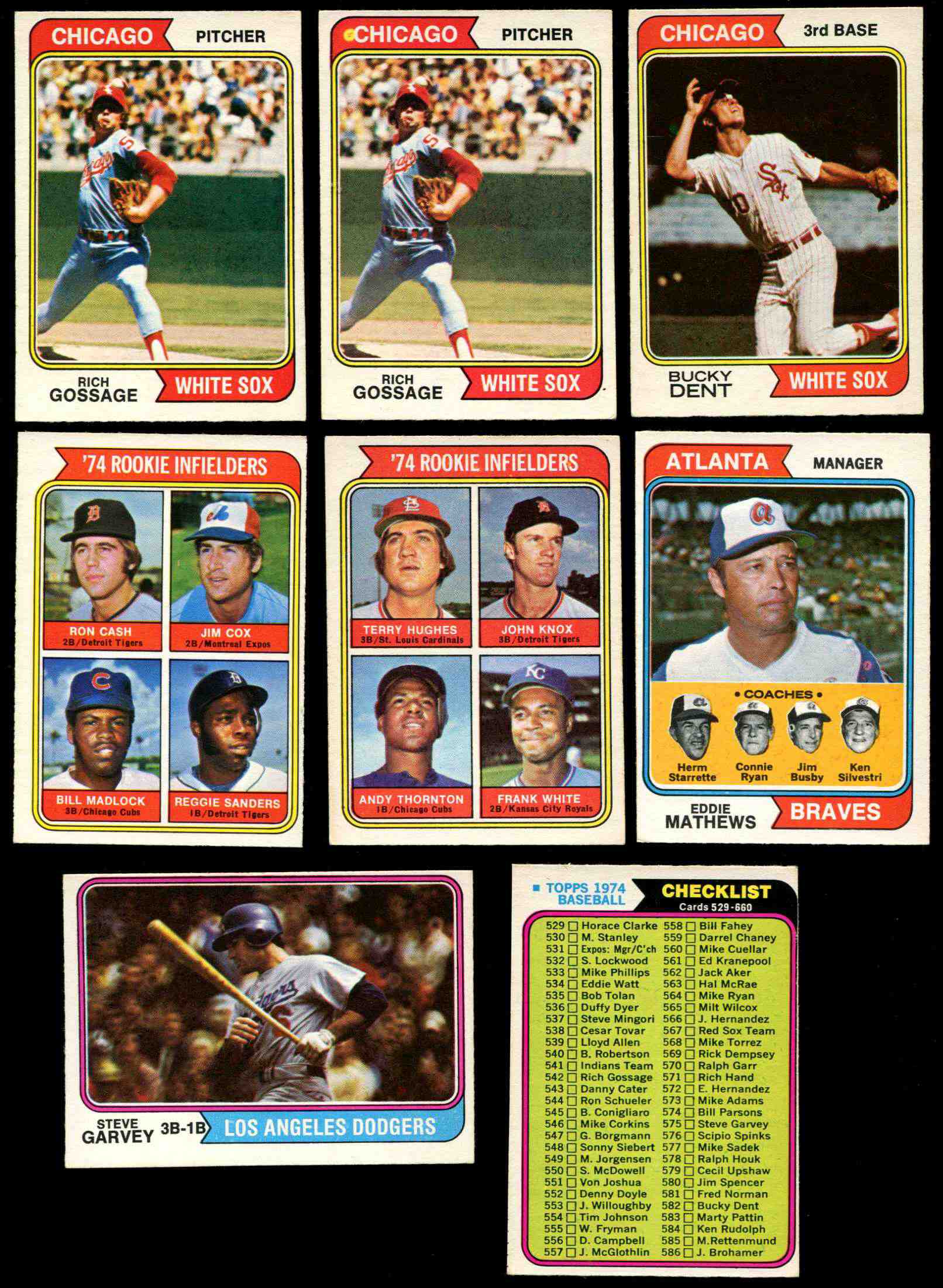 1974 O-Pee-Chee/OPC #542 Rich Gossage (White Sox)  cards value