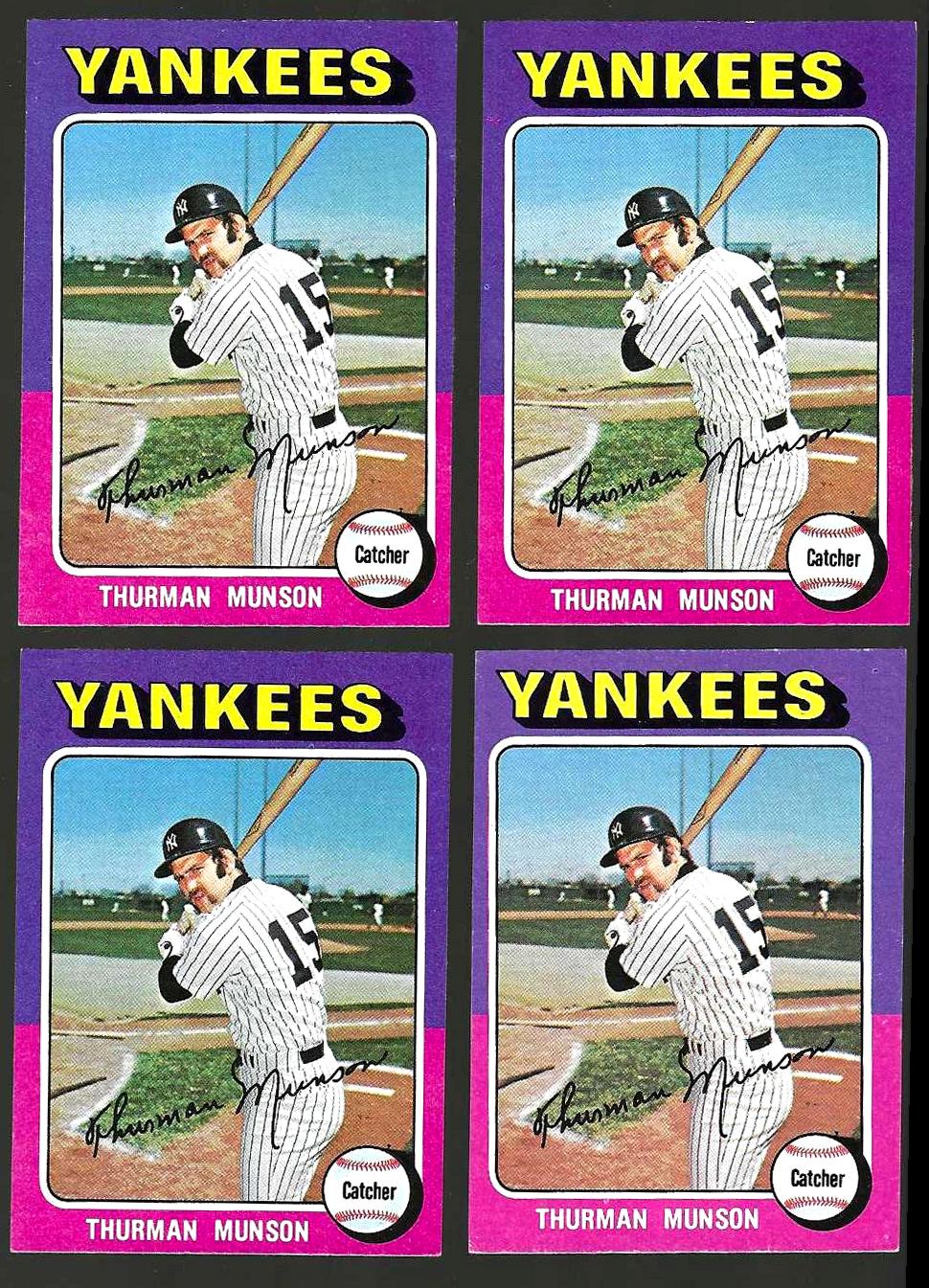 1975 Topps MINI # 20 Thurman Munson (Yankees)  cards value
