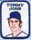 1978/79 Penn Emblem Baseball Patch # 43 Tommy John (Dodgers)