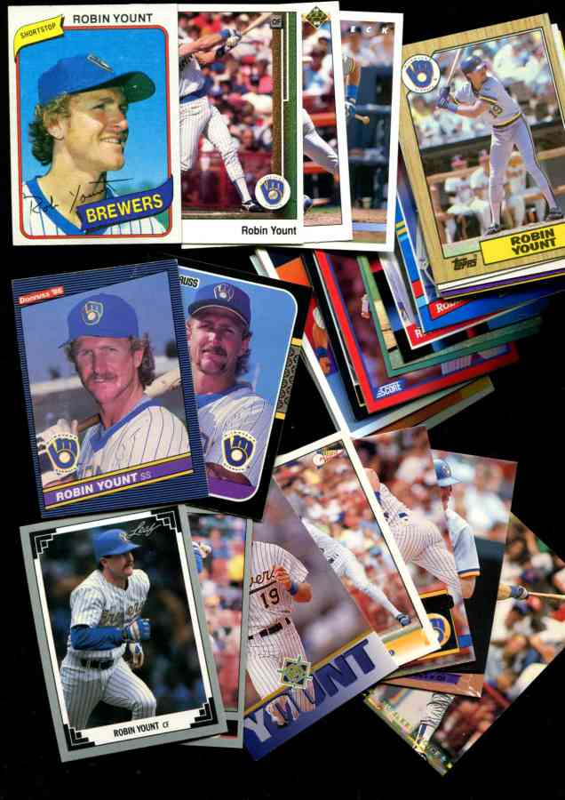 Robin Yount  COLLECTION [#c] - 1980-1993 - Lot of (39) different  cards value