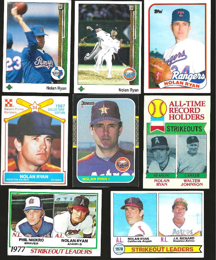 Nolan Ryan   - Lot of (8) BETTER Vintage & Premium cards  cards value