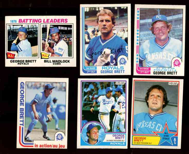 George Brett - 1977-1991 OPC/O-Pee-Chee - Lot of (8) diff.  cards value