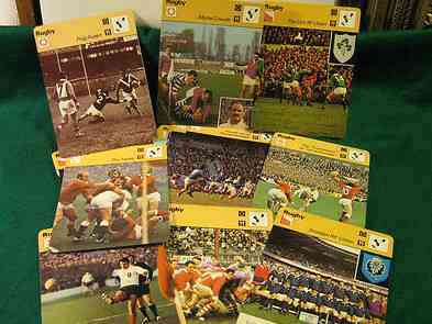 1977-1979 Sportscaster RUGBY - LOT/Starter Set of (38) different  cards value