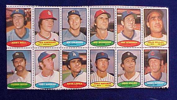 1974 Topps STAMPS SHEET #.3 Thurman Munson, Jerry Koosman  cards value