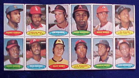 1974 Topps STAMPS SHEET #.9 Frank Robinson, Al Kaline, Jim Palmer  cards value