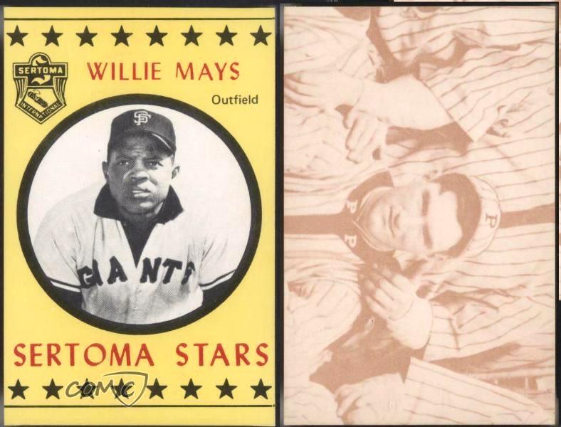 Willie Mays - 1977 Sertoma Puzzle-Back  cards value
