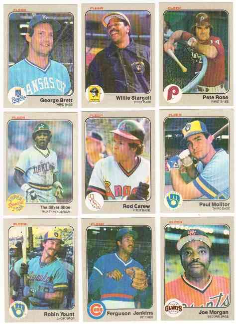 1983 Fleer  - Bulk Lot of (1,000+) With $50 in Hall-of-Famers !  cards value