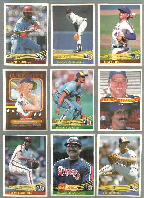 1984 Donruss   - Lot of (750+) assorted with $50 in Hall-of-Famers !  cards value