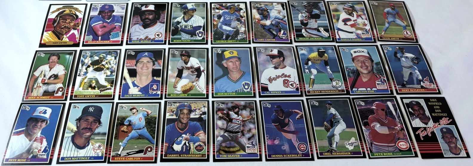 1985 Donruss  - Lot of (24) HALL-of-FAMERS !!!  cards value