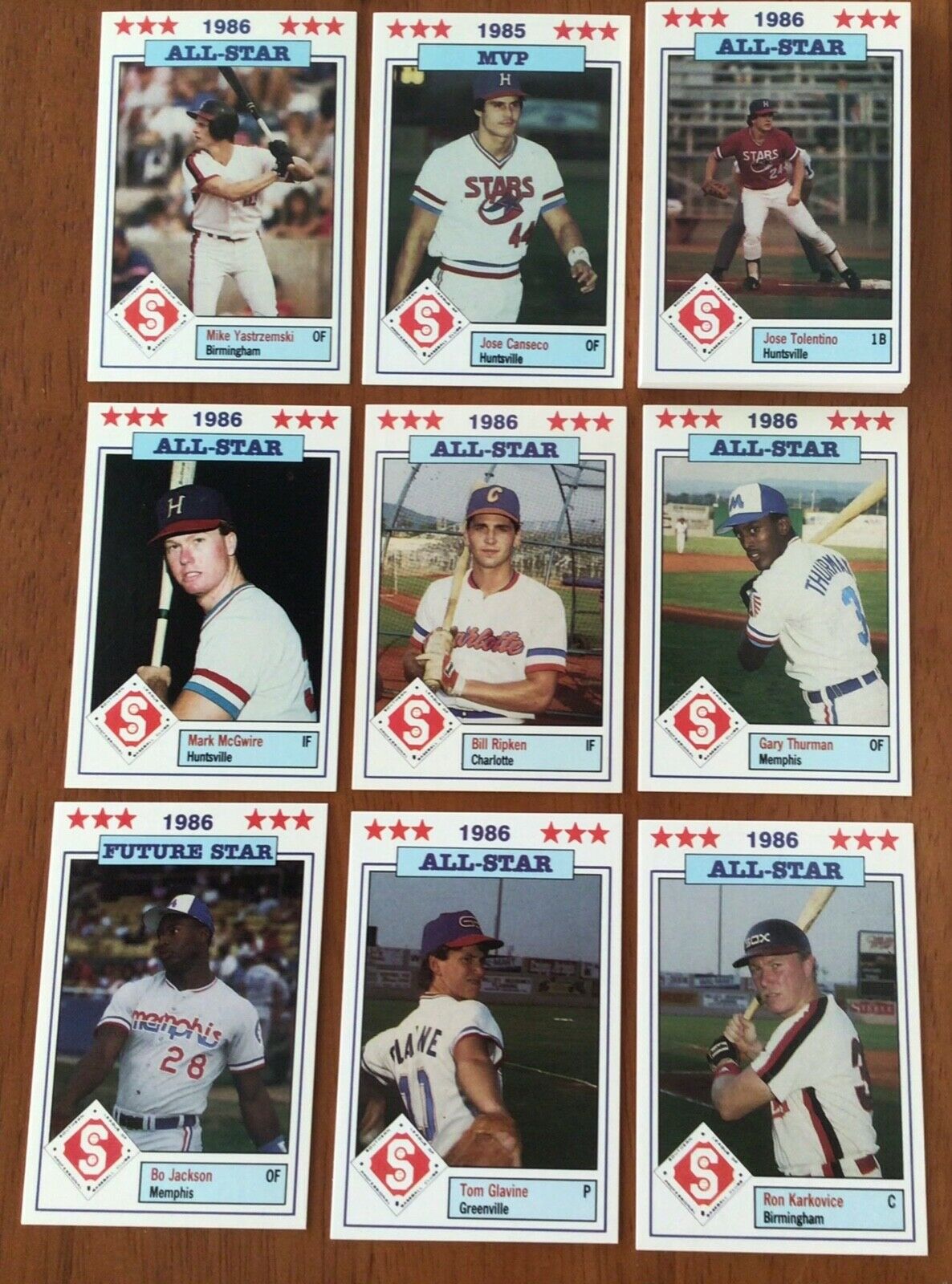 1986 Southern League ALL-STAR - COMPLETE SET - Minor Leagues (25 cards)  cards value