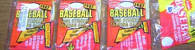 1987 Fleer - RACK PACK - Contains 3 wax packs (45 unsearched cards!)  cards value