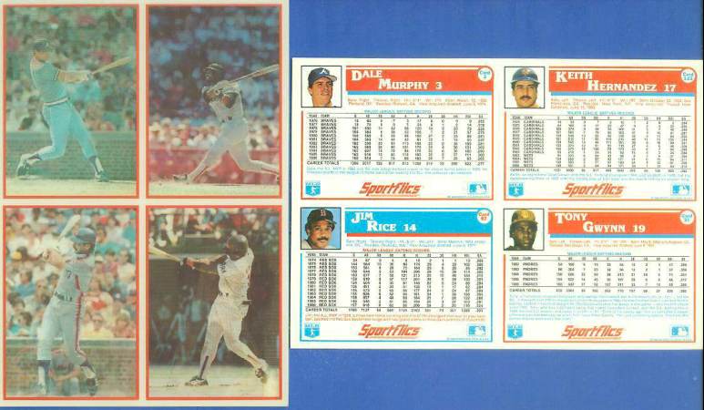 1987 Sportflics DEALER PANELS #3 Tony Gwynn/Dale Murphy/Keith Hernandez  cards value