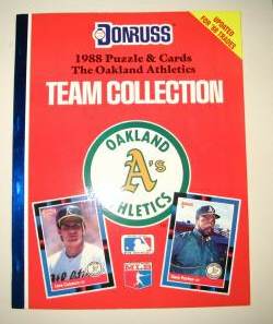1988 Donruss - A'S - Lot of (4) TEAM COLLECTION Booklets - w/Mark McGwire  cards value
