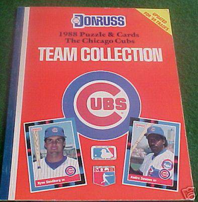 1988 Donruss - CUBS - Lot of (5) TEAM COLLECTION Booklets - w/Greg Maddux  cards value