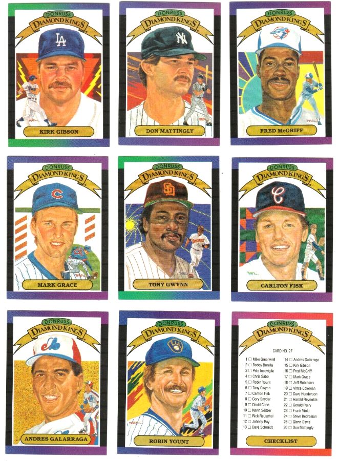 1989 Donruss DIAMOND KINGS - (10) COMPLETE SETS (270 total cards)  cards value