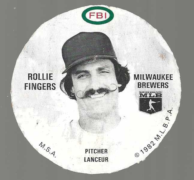 Rollie Fingers - 1982 FBI MSA Disc (Brewers)  cards value