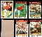 Cardinals - 1986-1988 Topps/OPC BLANK-BACK PROOFs - Team Lot (5)