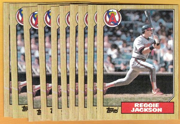1987 Topps #300 Reggie Jackson - Lot of (500) (Angels)  cards value