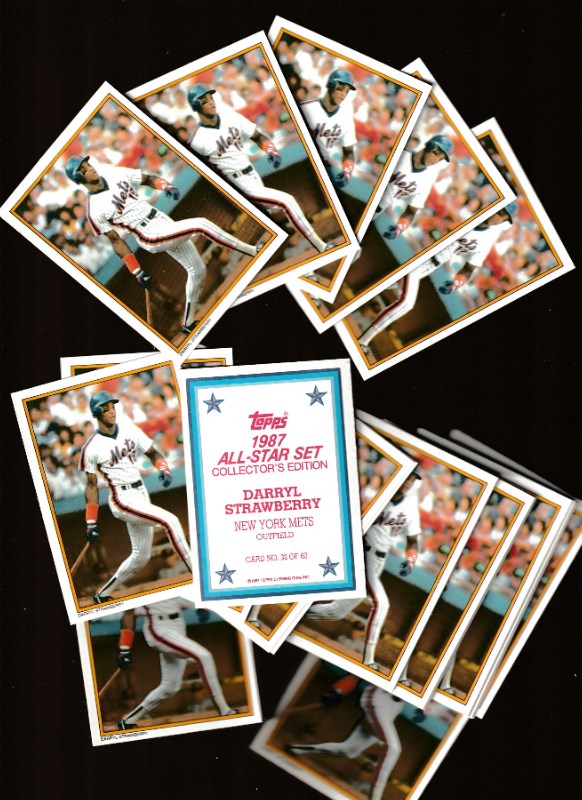 Darryl Strawberry - 1987 Topps GLOSSY All-Star SEND-INS #32 - LOT of (500)  cards value
