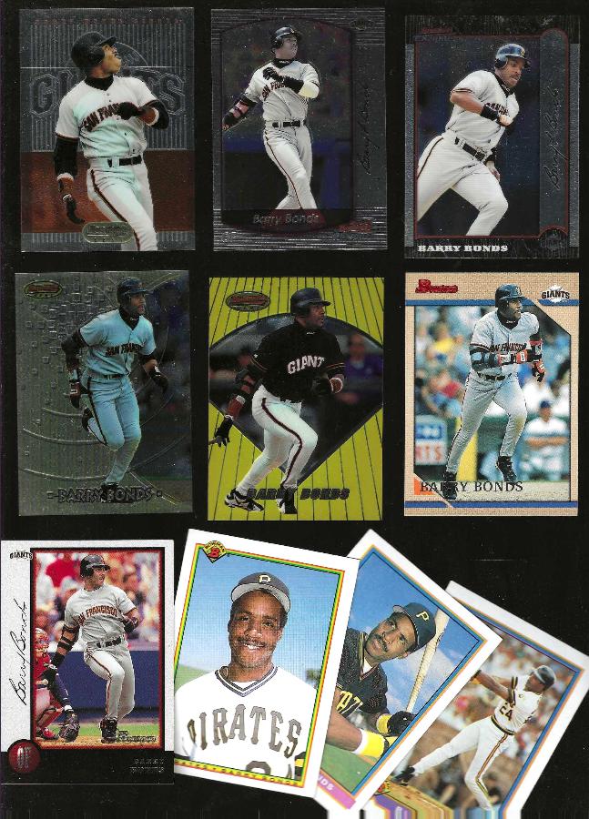 Barry Bonds -  BOWMAN Collection - (1991-2000) - Lot of (10) different  cards value