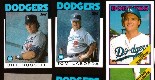 Dodgers - 1986-1988 Topps BLANK-BACK PROOFs - Team Lot (7) different