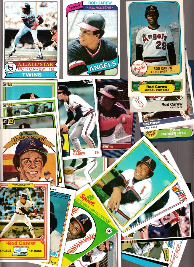 Rod Carew - *** 1980's COLLECTION *** - Lot of (36) cards  cards value