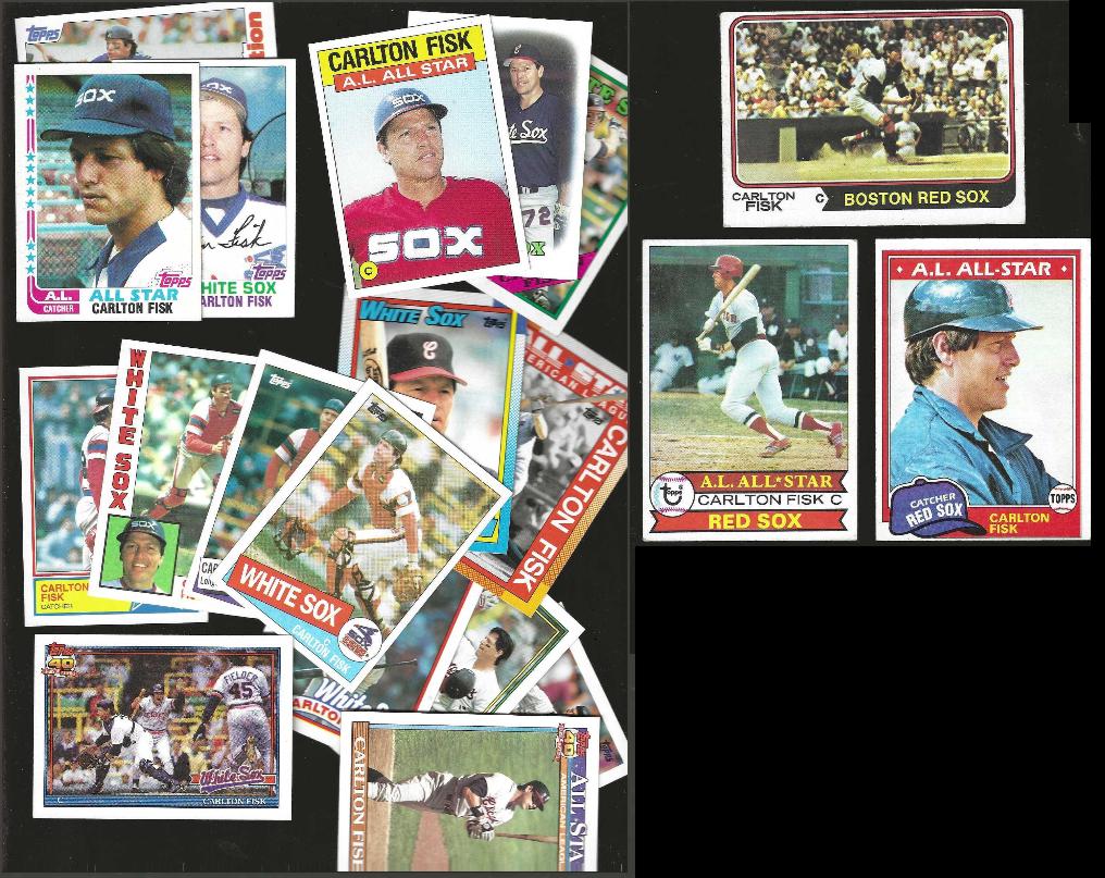 Carlton Fisk - TOPPS [#c] (1974-1993) - Lot of (22) different  cards value