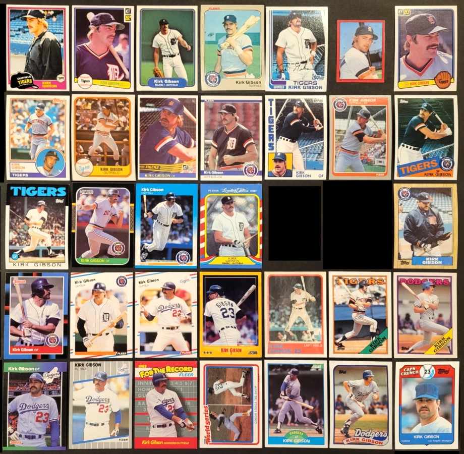 Kirk Gibson -  COLLECTION (1981-2005) - Lot of (68) w/Rookies !!!  cards value
