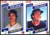 Don Mattingly/Gary Carter - 1987 M&M's 2-card PANEL (Yankeee/Mets)