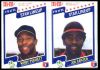 Kirby Puckett / Joe Carter - 1987 M&M's 2-card PANEL (Twins/Indians)